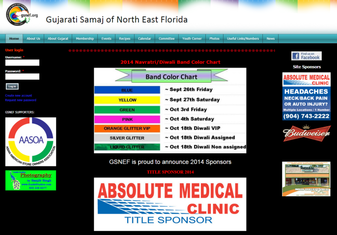 Gsnef - site front page