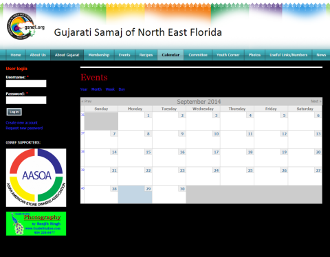 Gsnef - events page