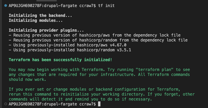 terraform init command